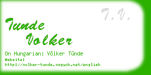 tunde volker business card