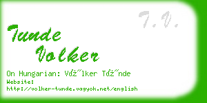 tunde volker business card